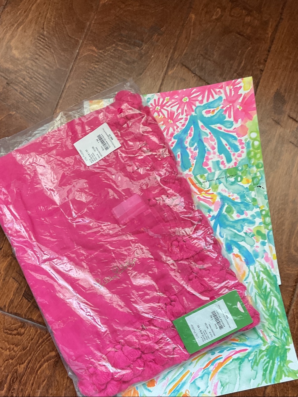 Lilly Pulitzer Hot Pink Scalloped Table Runner
